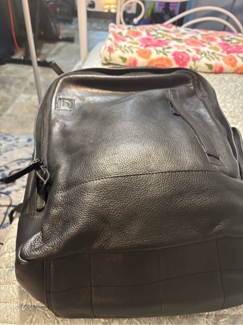 Men's Black Leather Backpack — Streamlined Everyday Carry
